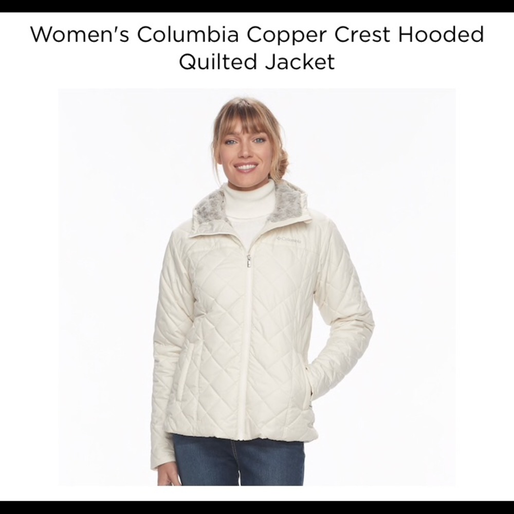 🎉 Sale!! 🛍. White Puffed Columbia Jacket